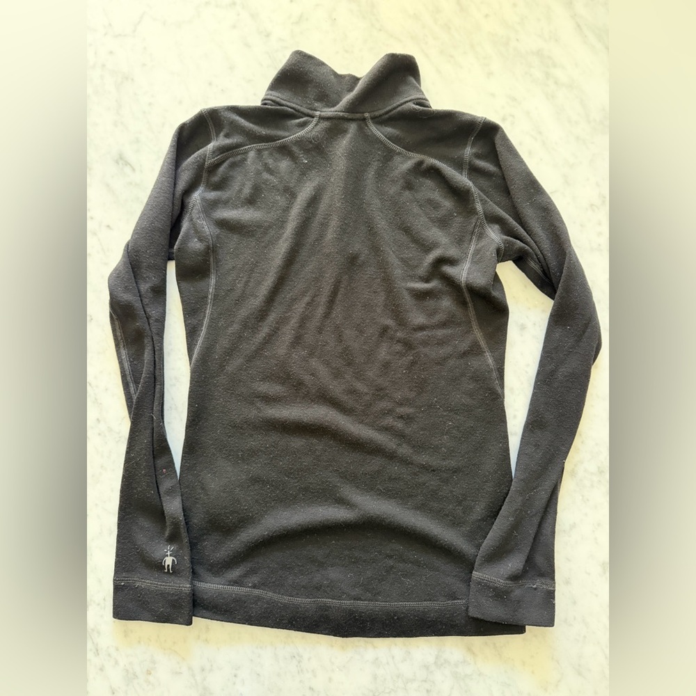 Women’s Smartwool Classic Thermal Merino Base Layer 1/4 Zip ⭐️flaws - Picture 2 of 8